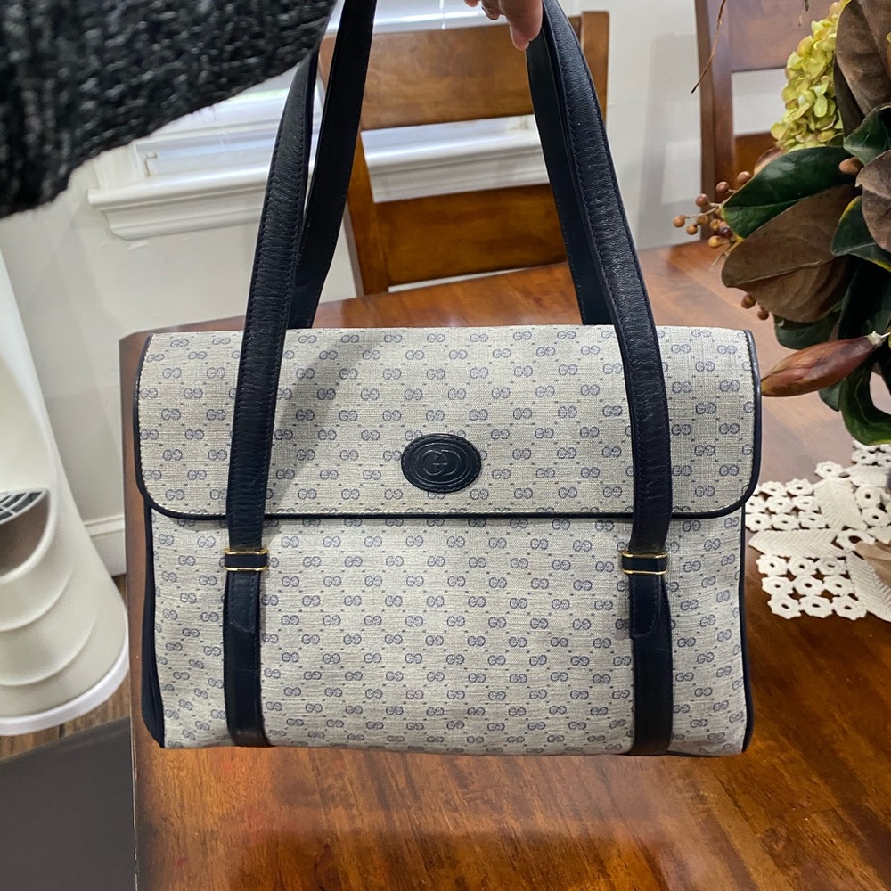 Gucci Vintage Monogram Guccissima Blue C